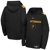 Sweat à capuche Nike noir Pittsburgh Pirates City Connect Authentic Collection Performance pour jeunes