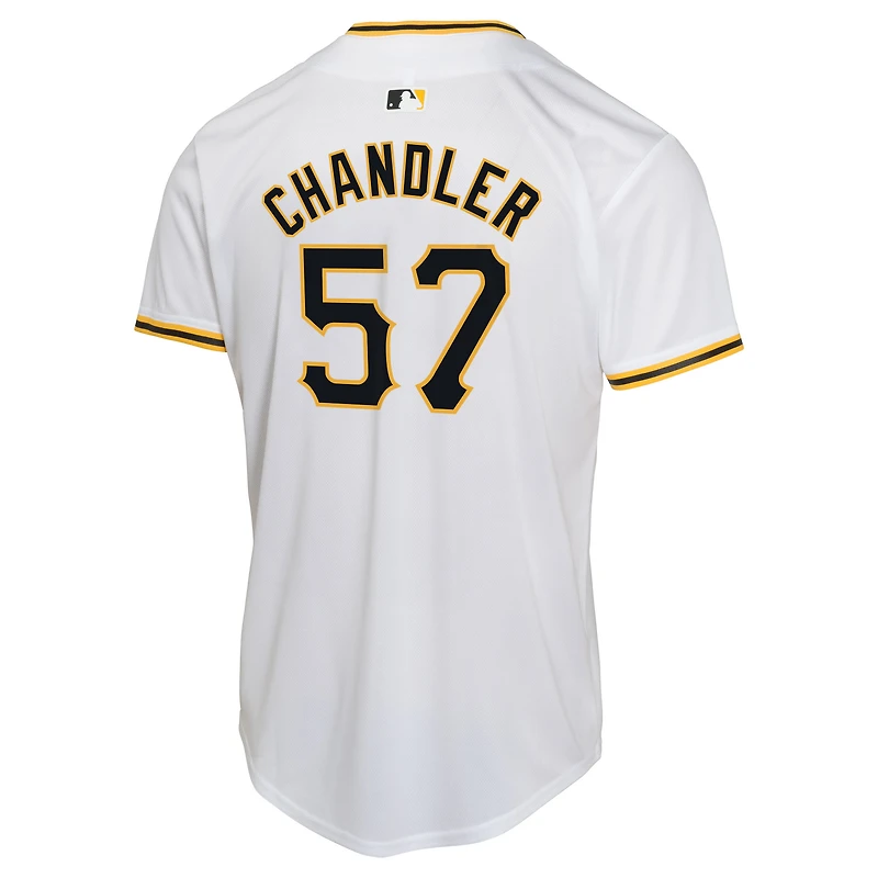 Maillot de match à domicile Nike Bubba Chandler blanc des Pirates Pittsburgh pour jeunes