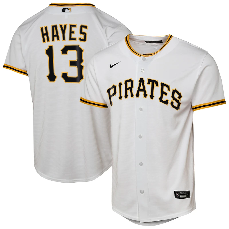Youth Nike Ke'Bryan Hayes White Pittsburgh Pirates Home Replica Player Jersey