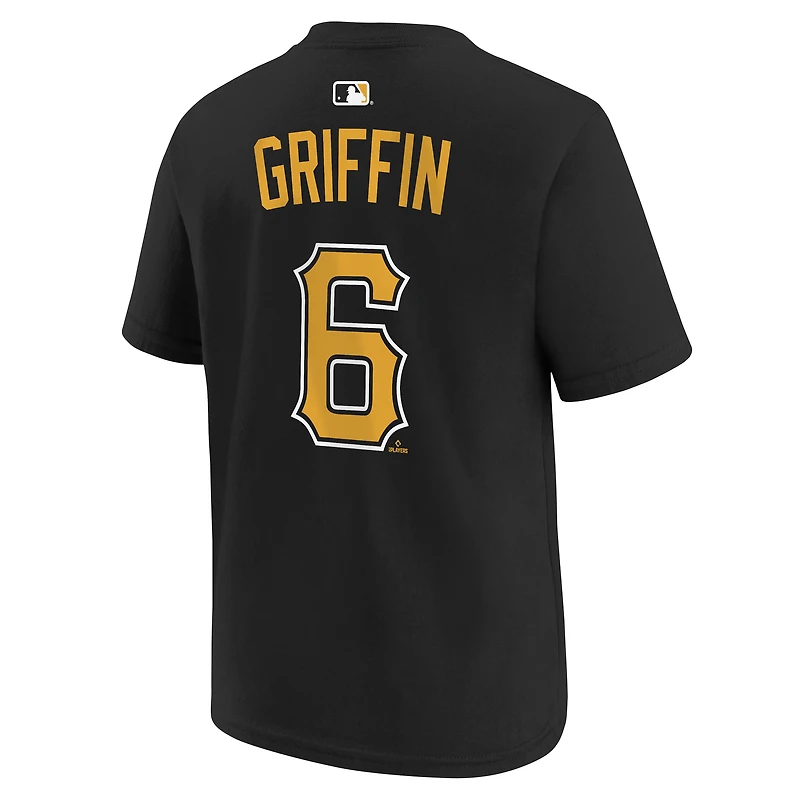 Youth Nike Konnor Griffin Black Pittsburgh Pirates Home Name & Number T-Shirt