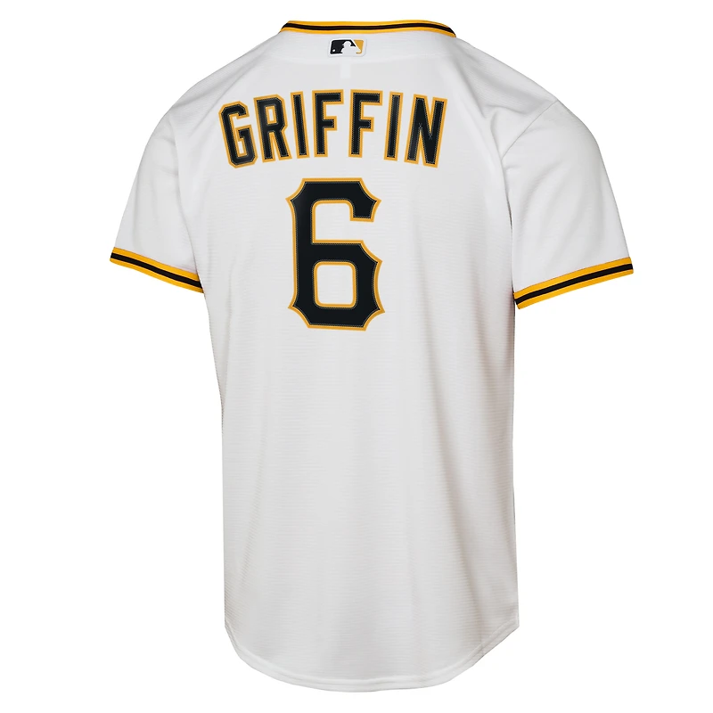Maillot réplique domicile Nike Konnor Griffin blanc des Pirates de Pittsburgh pour jeunes