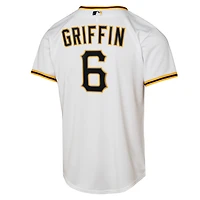 Maillot réplique domicile Nike Konnor Griffin blanc des Pirates de Pittsburgh pour jeunes