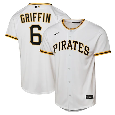 Youth Nike Konnor Griffin White Pittsburgh Pirates Home Replica Jersey