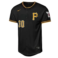 Maillot alternatif noir Nike Paul Skenes des Pirates de Pittsburgh pour jeunes