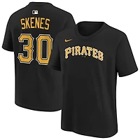 Youth Nike Paul Skenes Black Pittsburgh Pirates Name & Number T-Shirt