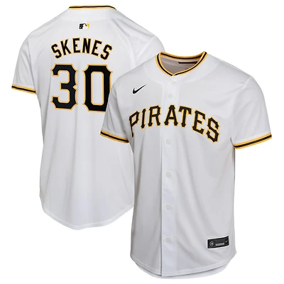 Maillot de match joueur à domicile Nike Paul Skenes pour jeunes des Pirates Pittsburgh, blanc