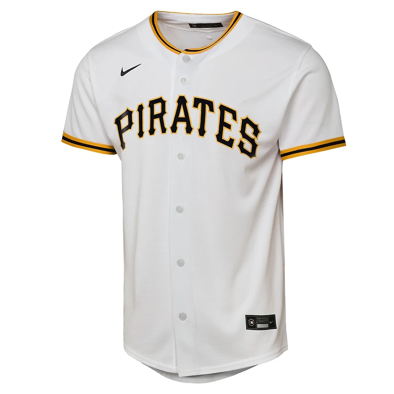 Maillot réplique domicile Nike Paul Skenes blanc des Pirates de Pittsburgh pour jeunes