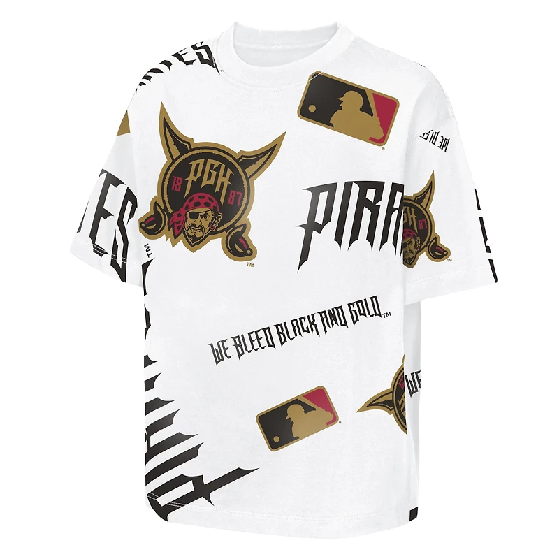 T-shirt blanc Youth Outerstuff Pittsburgh Pirates 2026 City Connect Circus Catch