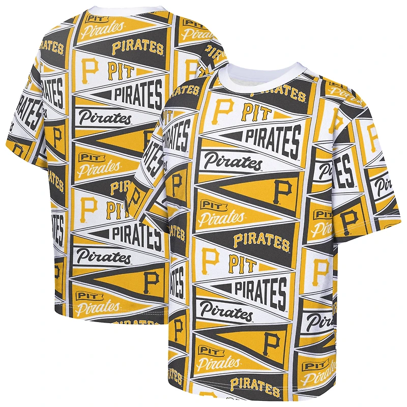 Youth Outerstuff  Yellow Pittsburgh Pirates All-Over Pennant T-Shirt