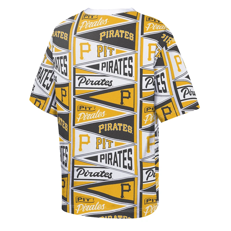 Youth Outerstuff  Yellow Pittsburgh Pirates All-Over Pennant T-Shirt