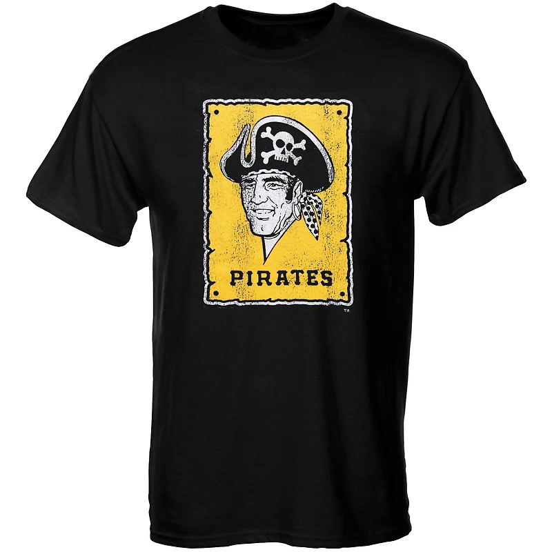 T-shirt noir de la collection Cooperstown des Pirates Pittsburgh, doux comme un raisin, pour jeunes