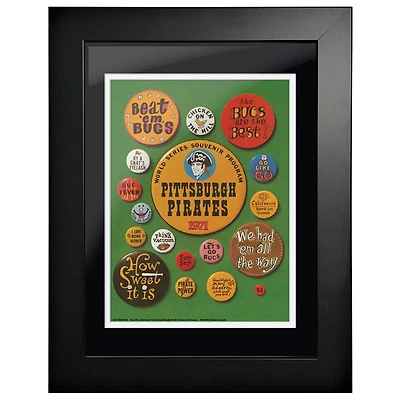 Pittsburgh Pirates vs. Baltimore Orioles 1971 World Series - 12'' x 16'' Framed Program Cover