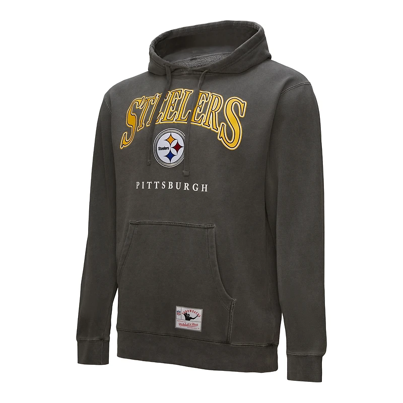 Mitchell & Ness Gray Pittsburgh Steelers Slot Pullover Hoodie