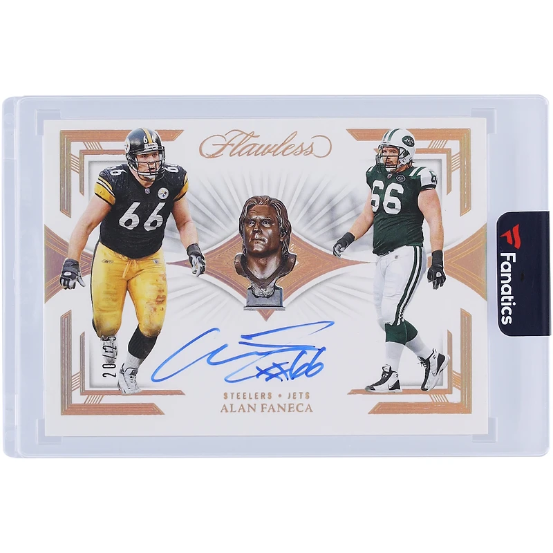 Carte autographiée Panini Flawless Career Progressions 2023 #CP-AF #20/25 par Alan Faneca