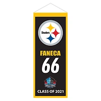 Alan Faneca Pittsburgh Steelers 2021 Pro Football Hall of Fame Intronisation Mini bannière Legacy 6'' x 15''