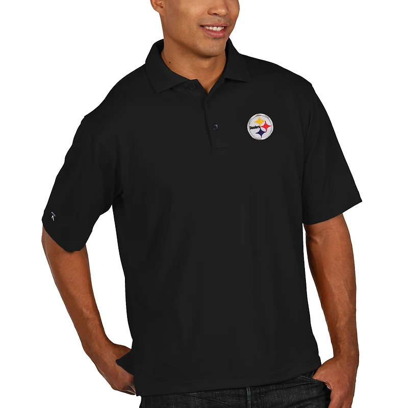 Polo piqué Xtra-Lite des Steelers de Pittsburgh - Noir