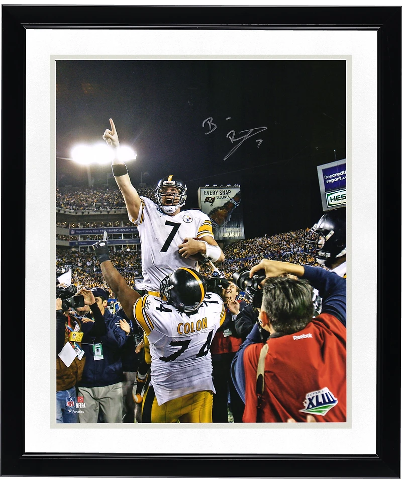Ben Roethlisberger Pittsburgh Steelers Autographed 16" x 20" Super Bowl XLIII Celebration Photograph