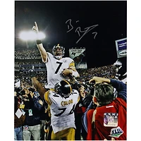 Ben Roethlisberger Pittsburgh Steelers Autographed 8" x 10" Super Bowl XLIII Celebration Photograph