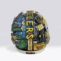 Ben Roethlisberger Pittsburgh Steelers Autographed Riddell Speed Authentic Helmet with "Big Ben" Inscription - Art by Charles Fazzino - WN55916231