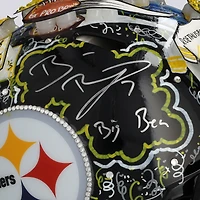 Casque Riddell Speed ​​Authentic autographié par Ben Roethlisberger des Steelers de Pittsburgh, avec inscription « Big Ben » - Illustration de Charles Fazzino - WN55916231