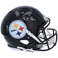 Casque Riddell Speed ​​authentique autographié par Ben Roethlisberger des Pittsburgh Steelers avec inscription « Big Ben »