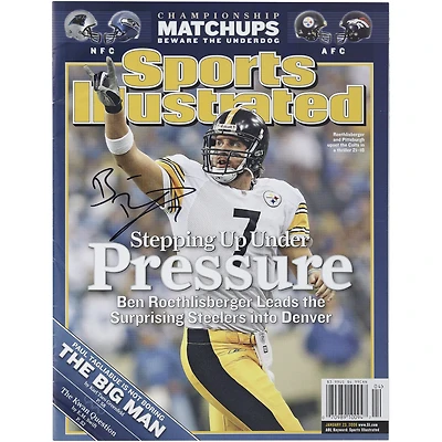 Ben Roethlisberger Pittsburgh Steelers Autographed Stepping Up Under Pressure Sports Illustrated Magazine from January 23, 2006