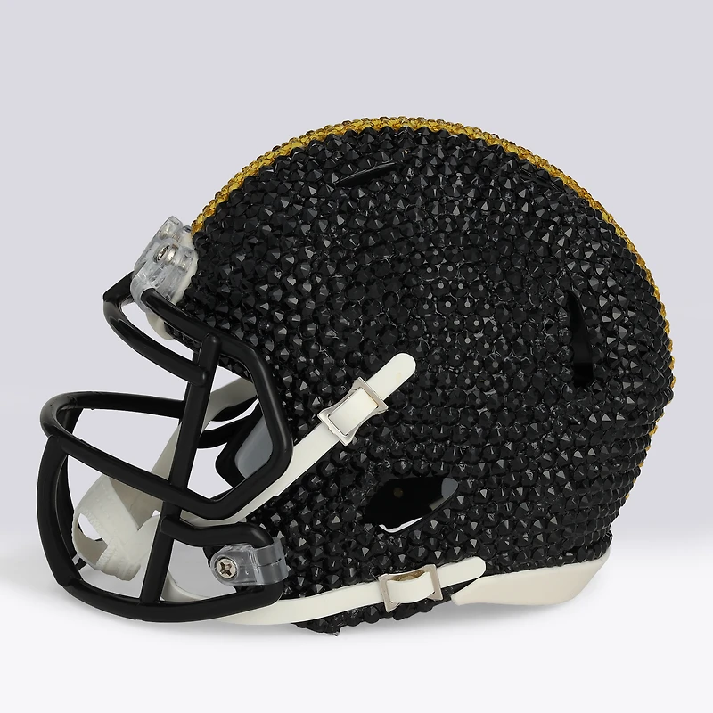 Ben Roethlisberger Pittsburgh Steelers Autographed Swarovski Crystal Riddell Speed Mini Helmet - Art by Rock On Sports