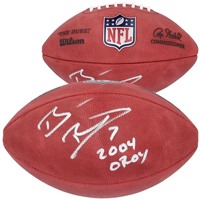 Ben Roethlisberger Pittsburgh Steelers Autographed Wilson Duke Full Color Football with "2004 OROY" Inscription 