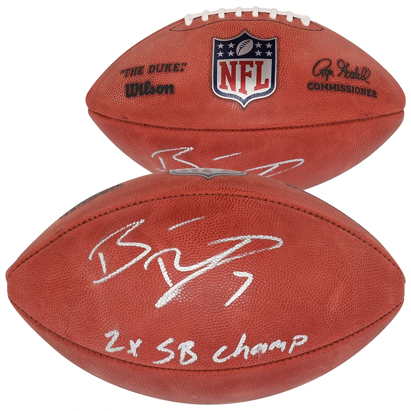 Ben Roethlisberger Pittsburgh Steelers Autographed Wilson Duke Full Color Football with "2X SB Champ" Inscription