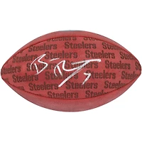Ballon de football Wilson Duke autographié par Ben Roethlisberger des Pittsburgh Steelers