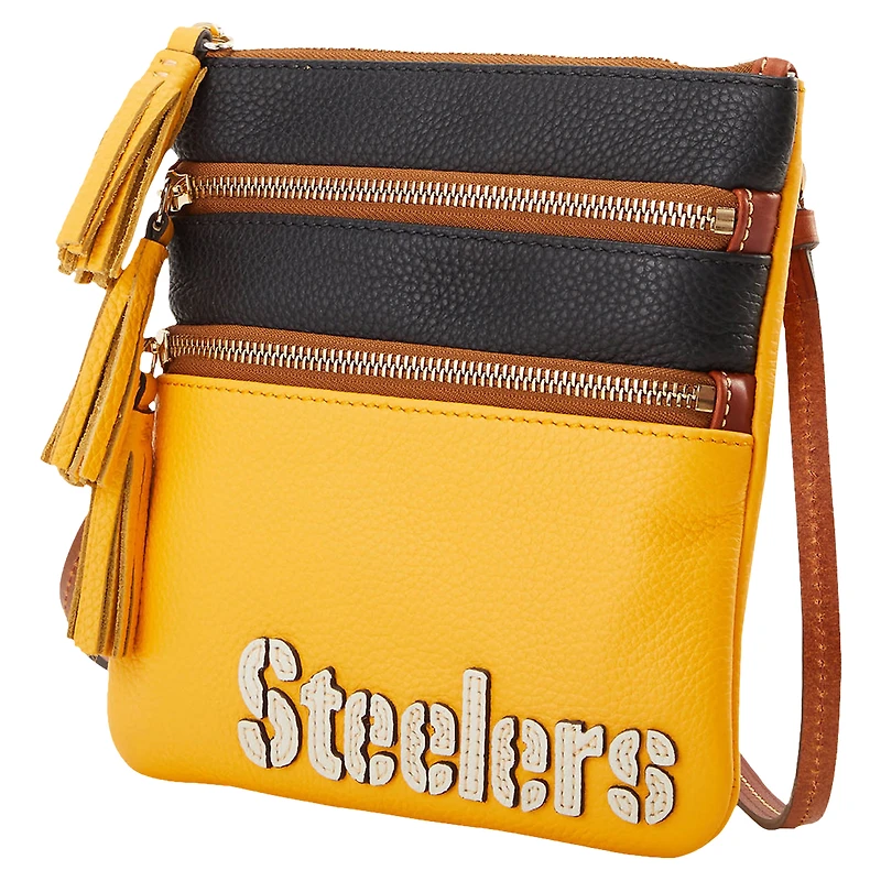 Sac à main à bandoulière triple zip Dooney & Bourke Pittsburgh Steelers Infield