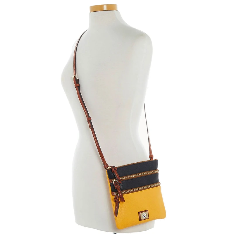 Dooney & Bourke Pittsburgh Steelers Team Logo Halftime Triple Zip Crossbody Bag