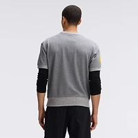 Fanatics Athletic Heather Gray Pittsburgh Steelers IconicFleece Short Sleeve Sweatshirt