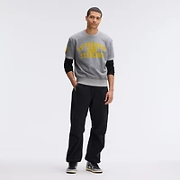 Fanatics Athletic Heather Gray Pittsburgh Steelers IconicFleece Short Sleeve Sweatshirt
