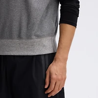 Fanatics Athletic Heather Gray Pittsburgh Steelers IconicFleece Short Sleeve Sweatshirt