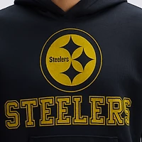 Fanatics Black Pittsburgh Steelers IconicFleece Flocked Hoodie