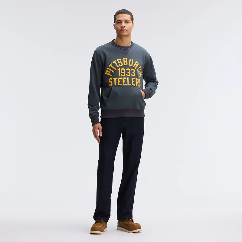 Fanatics Charcoal Pittsburgh Steelers IconicFleece Pocket Sweatshirt
