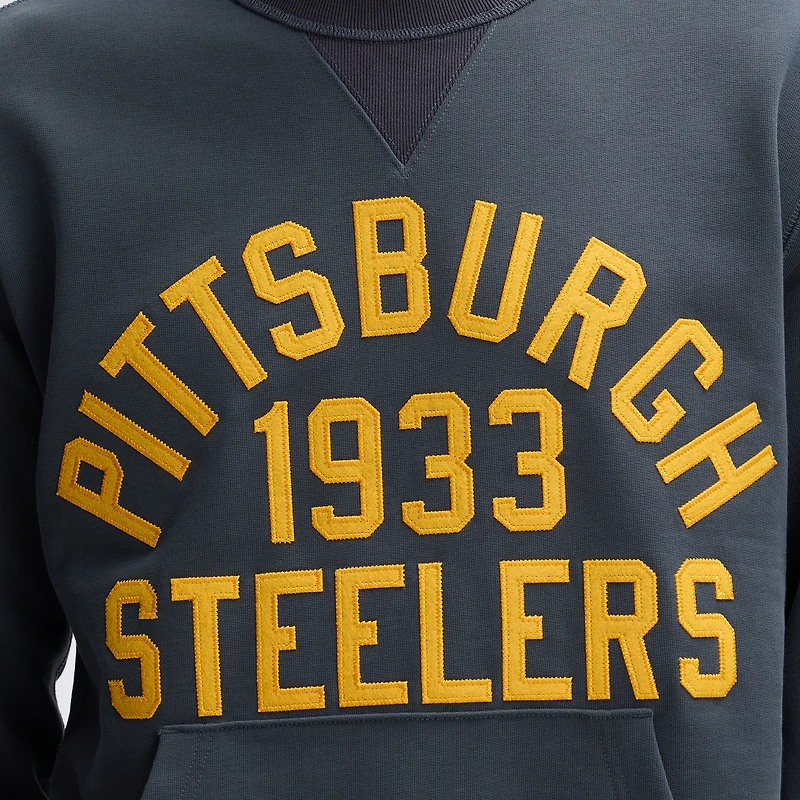 Fanatics Charcoal Pittsburgh Steelers IconicFleece Pocket Sweatshirt