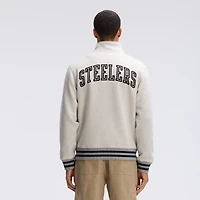 Fanatics Oatmeal Pittsburgh Steelers IconicFleece Full-Zip Jacket