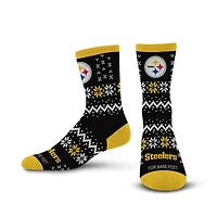 Chaussettes noires pour l'équipe des Pittsburgh Steelers, pieds nus