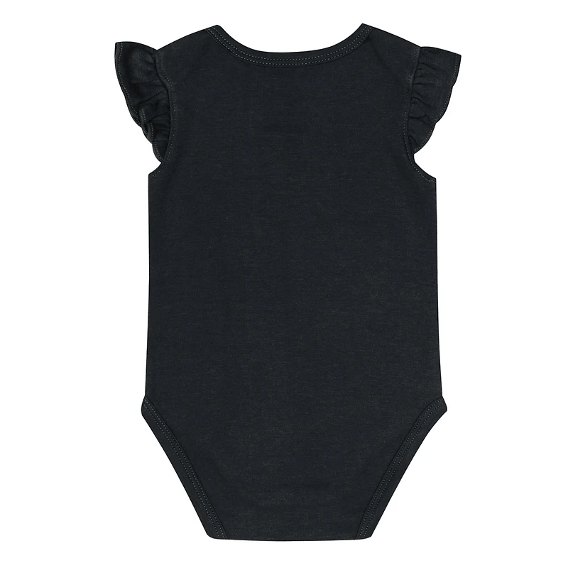 Girl's Outerstuff  Black/Gold Pittsburgh Steelers Sunshine Two-Piece Bodysuit Set