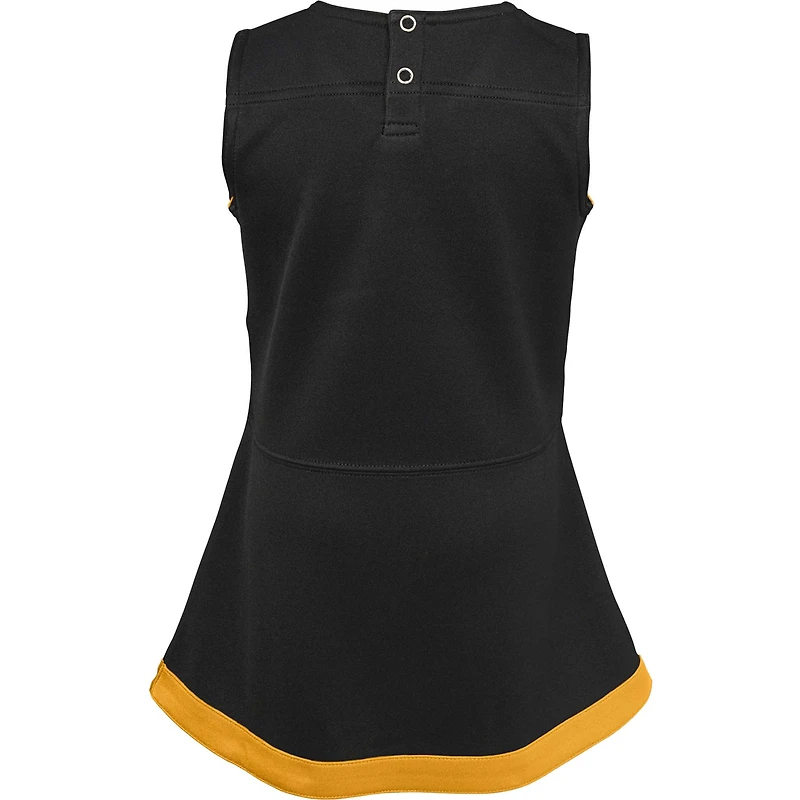 Robe pull Capitaine Cheer Pittsburgh Steelers noire pour bébé fille
