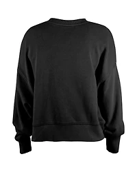 Sweat-shirt à paillettes noir New Era pour fille des Pittsburgh Steelers