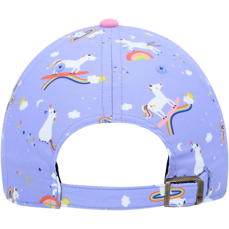 Casquette réglable pour fille Preschool '47 pourpre Pittsburgh Steelers Unicorn Clean Up