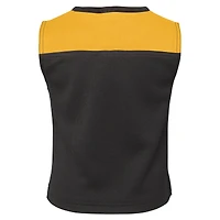 Ensemble deux pièces de pom-pom girl Spirit Pittsburgh Steelers pour filles d'âge préscolaire noir avec bloomers