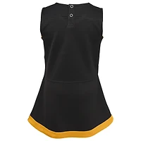 Ensemble deux pièces noir pour fille des Steelers de Pittsburgh Cheer Captain Jumper et bloomer