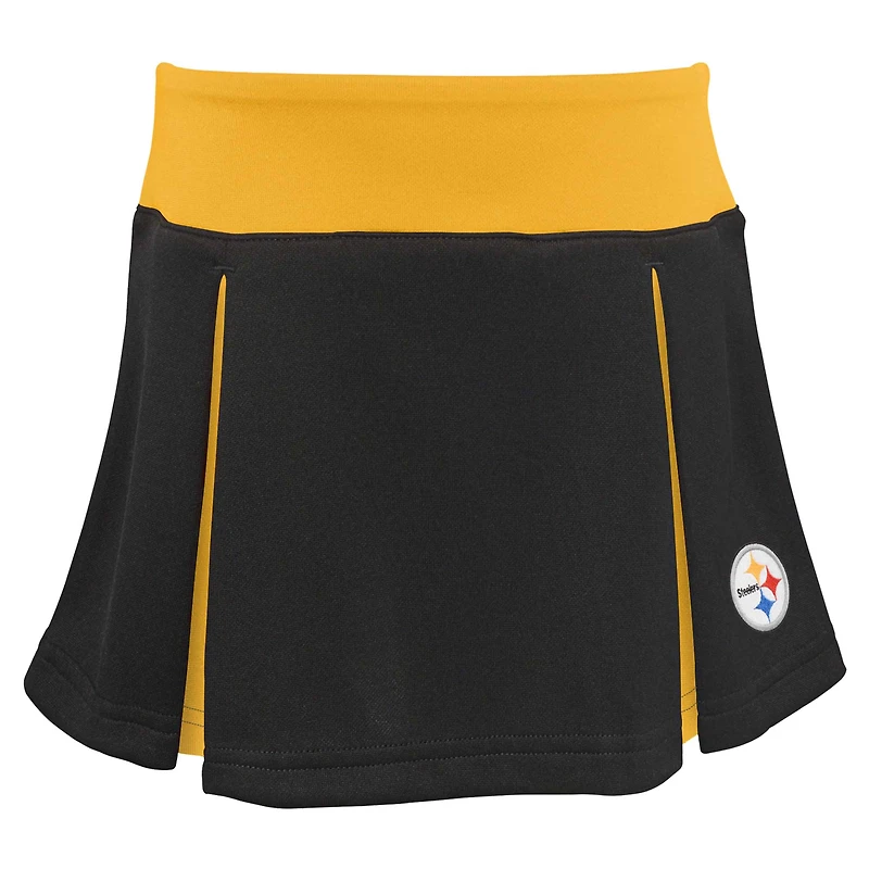 Ensemble deux pièces de pom-pom girl Pittsburgh Steelers Spirit noir pour filles