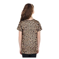 Girls Youth New Era  Tan Pittsburgh Steelers Mom & Me Leopard T-Shirt