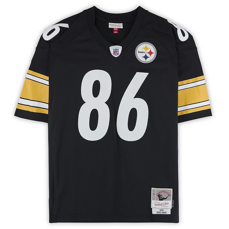Hines Ward Pittsburgh Steelers Autographed Black Mitchell & Ness Replica Jersey