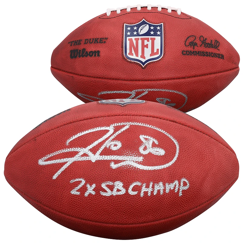 Hines Ward Pittsburgh Steelers Autographed Duke Full Color Football with "2x SB Champ" Inscription